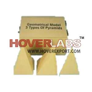 Geometrical model 3 types of pyramids