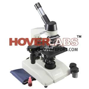 HOVERLABS MONOCULAR STUDENT COMPOUND MICROSCOPE, 40X-1500X Magnification, LED Illumination