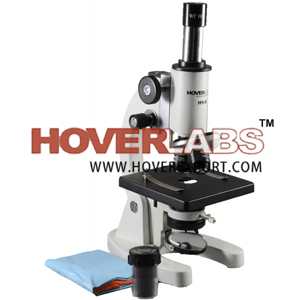 HOVERLABS STUDENT SCHOOL MONOCULAR JUNIOR MEDICAL MICROSCOPE, 40X-625X MAG., WITH MOVABLE CONDENSER, HIGH QUALITY CLARITY OPTICS, BEST QUALITY