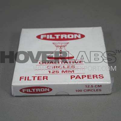 Filter Paper, 12.5cms, Student Grade